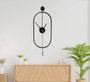 Wallity Mclock-00104 Reloj de pared decorativo de metal negro